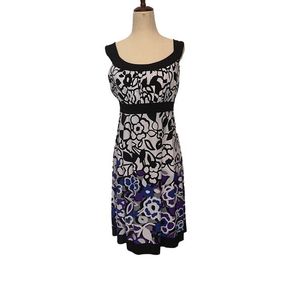 Enfocus Studio Midi Dress Sz 14 Tie Back Garden Party Work Floral Scoop Cocktail - Picture 10 of 10